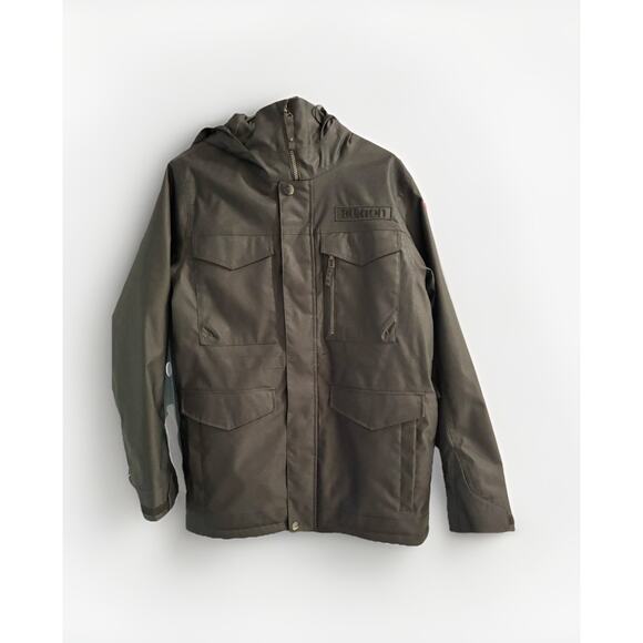 Burton White Collection Dry Ride Snowboarding Jacket Black size medium - Picture 1 of 9
